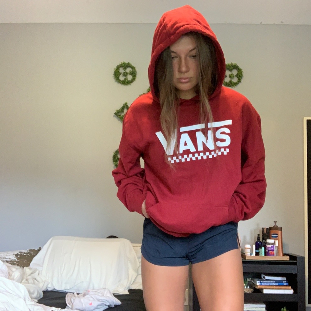 Dark Red /  Maroon Vans Hoodie sweatshirt